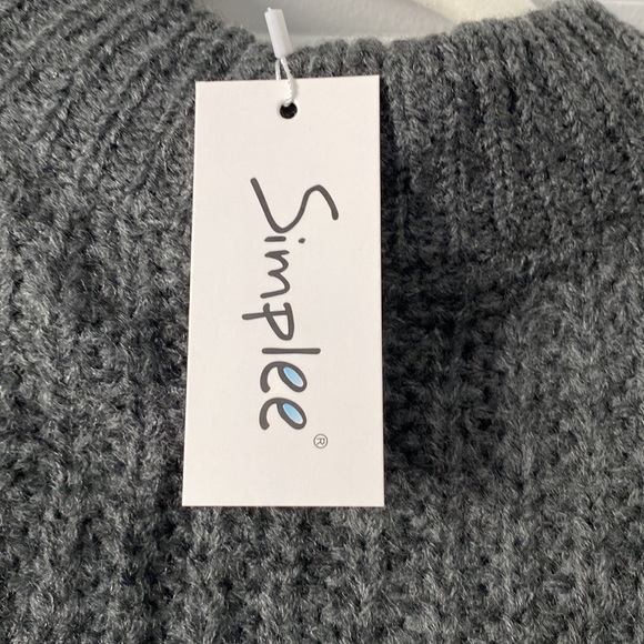 Brand New Grey Simplee Sweater - Picture 5 of 6